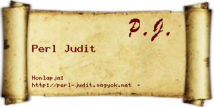 Perl Judit névjegykártya